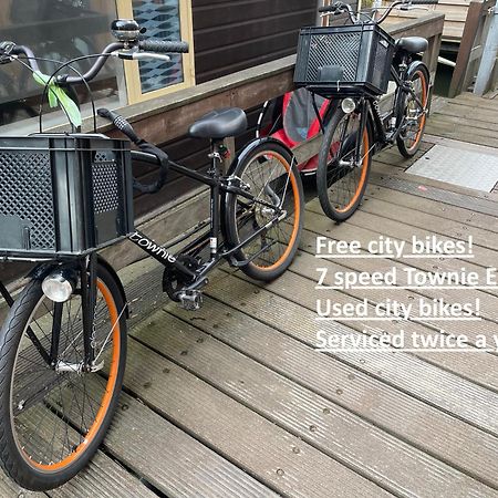 אמסטרדם Houseboat Apartment With Water Terrace, Free Parking, Free Bikes & Fast Wifi מראה חיצוני תמונה